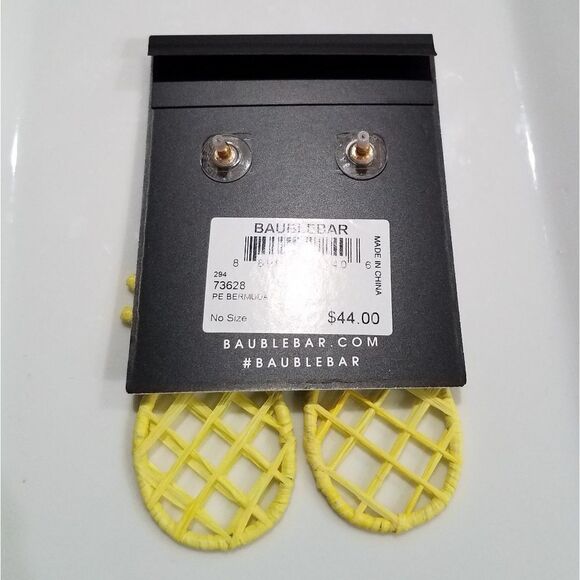 NEW BaubleBar Bermuda Pineapple Drop Earrings - Picture 6 of 7